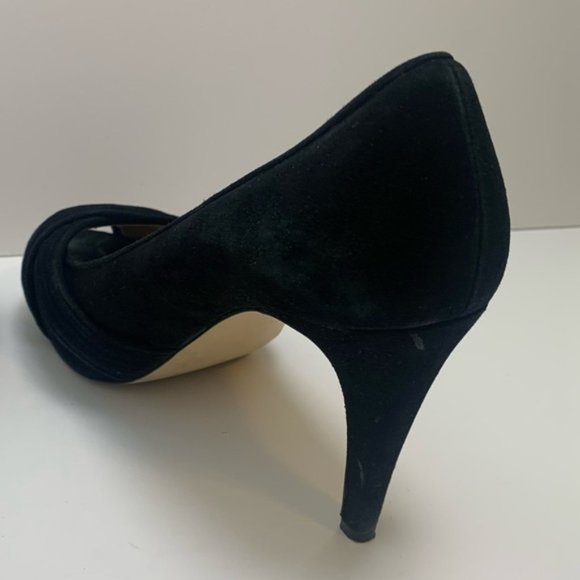 Talbots Black Suede Open Toe Pumps - Picture 10 of 11